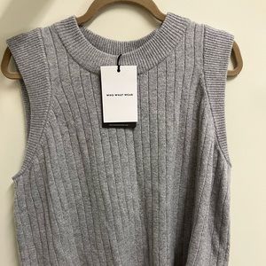 BRAND NEW. Grey Sweater Vest Oversized Soft Sweater from Target (Who What Wear)
